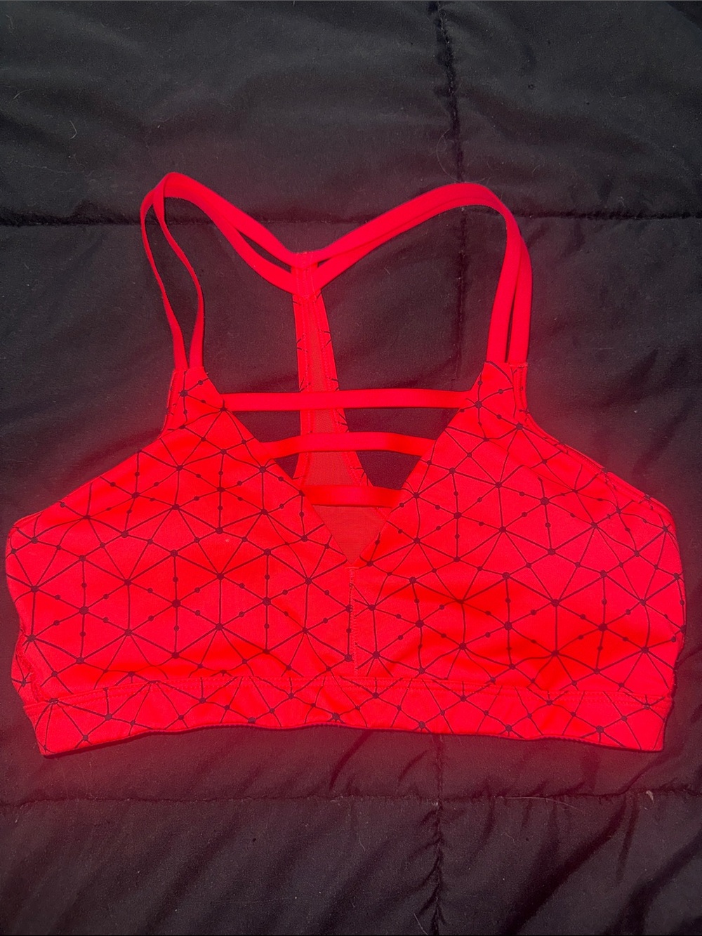 Victoria Sport Red Strappy Sports Bra